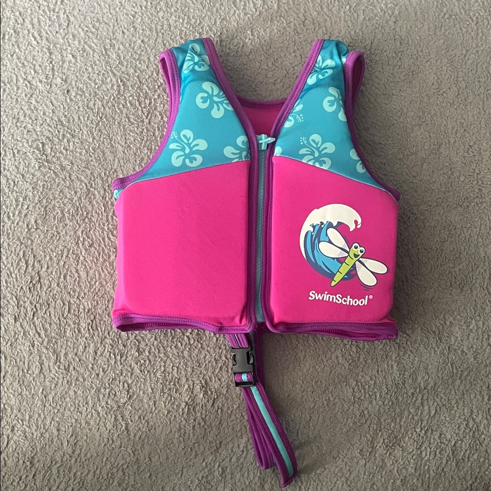 Pink and Blue Aqua Leisure/SwimSchool Life Vest